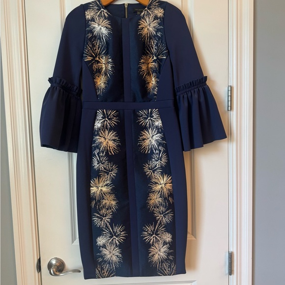 Ted Baker Dresses & Skirts - Ted Baker Elegant Navy and Gold Women's Dress
